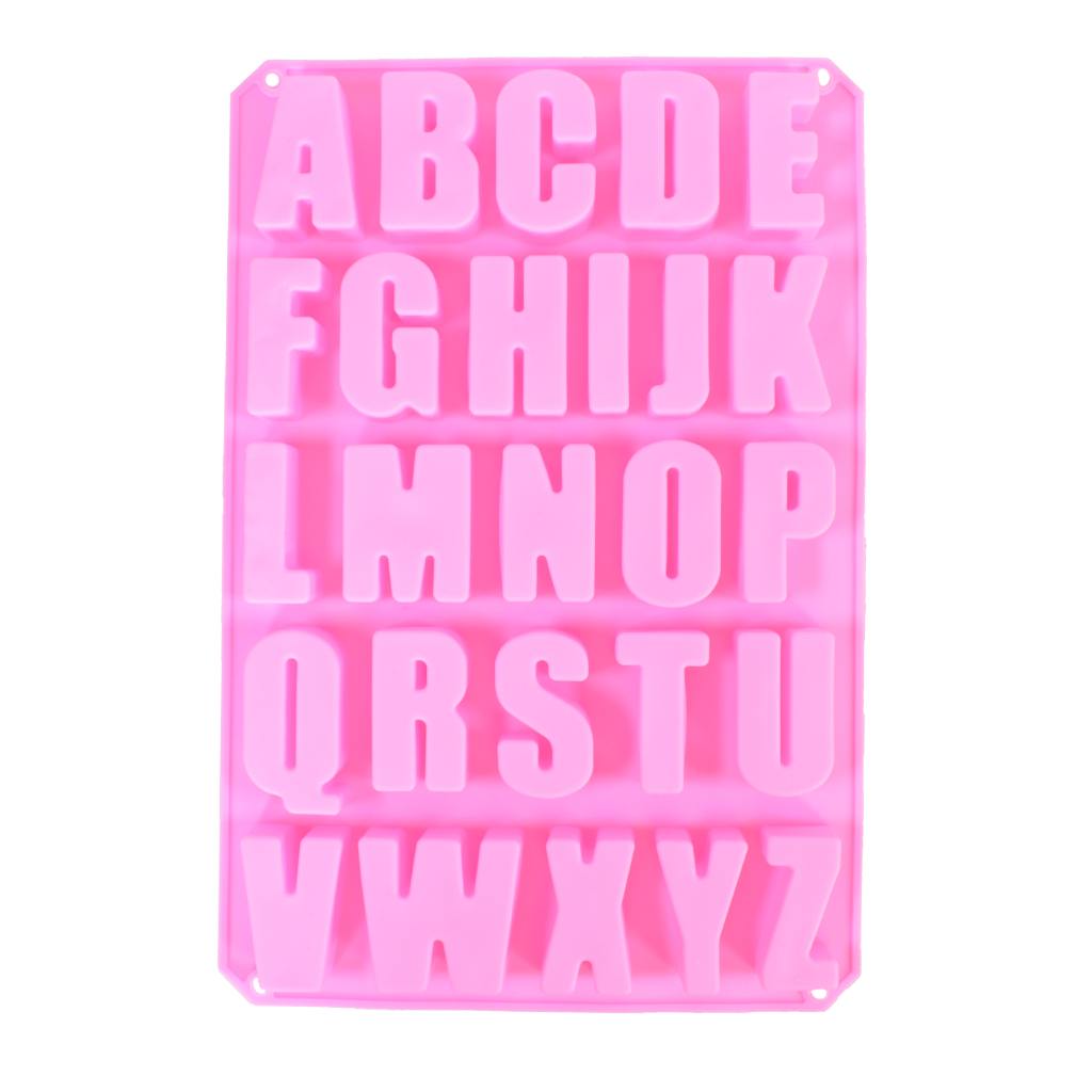 S131-156 Alphabet Shaker Mold / Alphabet Mold / Letter / Silicone Mold 
