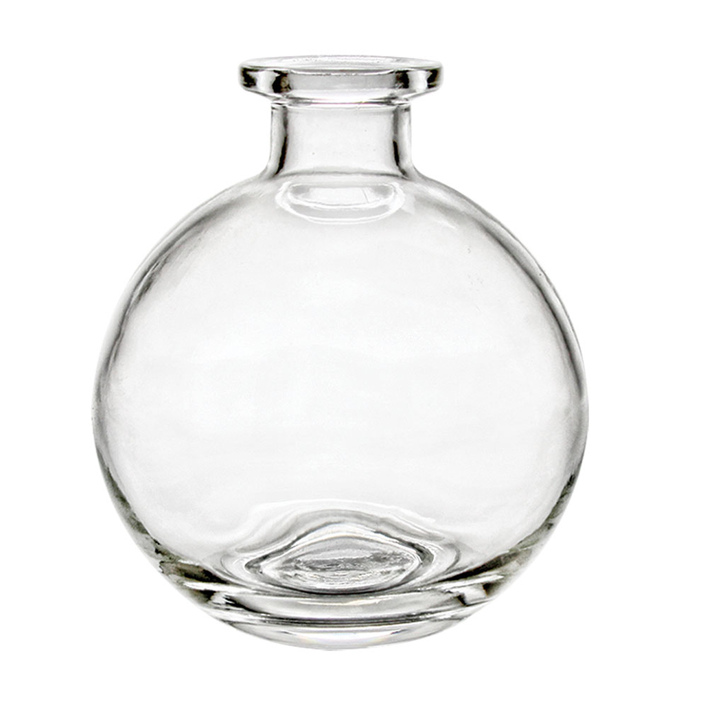 08.5 oz Clear Round Glass Diffuser Bottle - Crafter's Choice