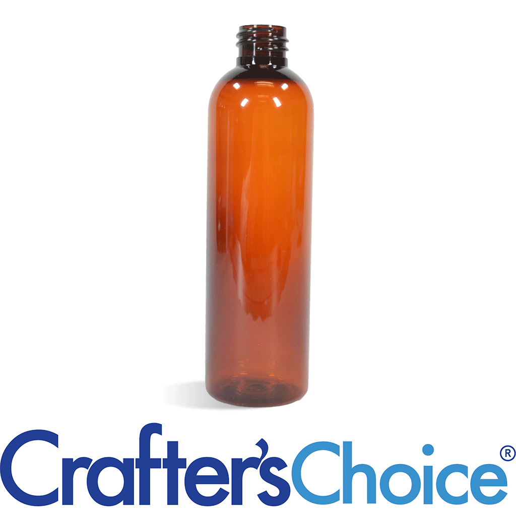 08 oz Amber Bullet Plastic Bottle - 24/410 - Wholesale Supplies Plus
