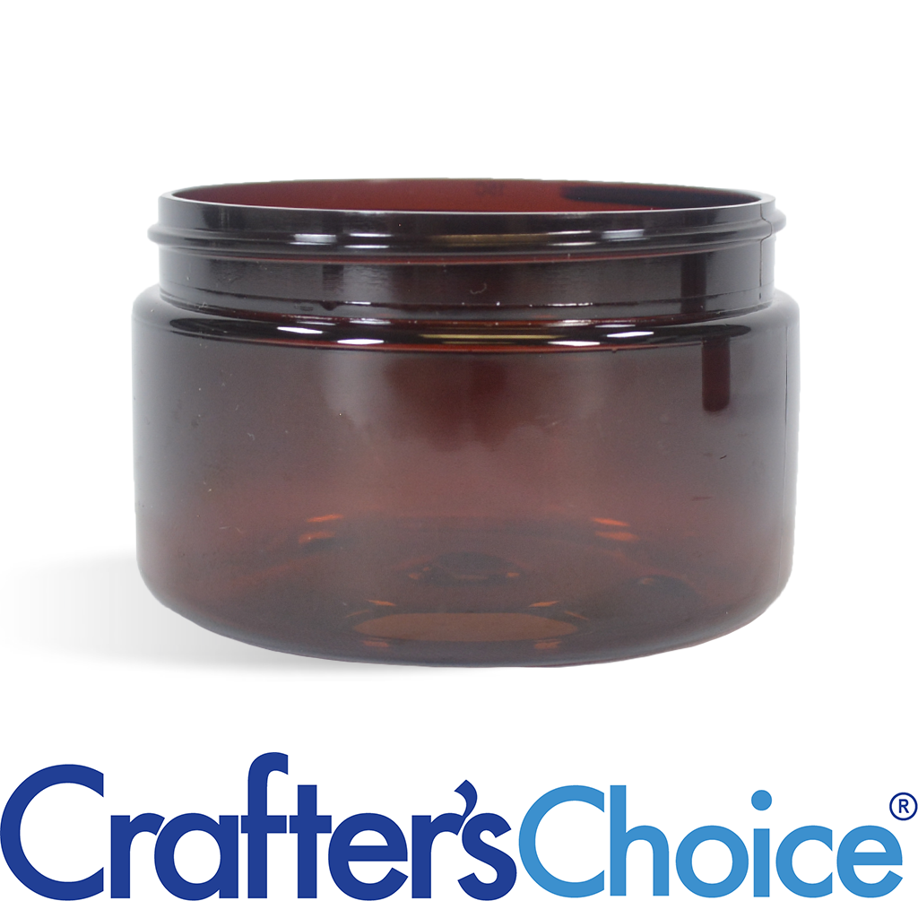 Low Profile Amber Plastic Jars