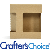 Crafter's Choice Kraft Rectangle Window Soap Box - Homemade Soap Packaging - Soap Making Supplies - 100% Recycled Materials - Made in USA! 25 Pack