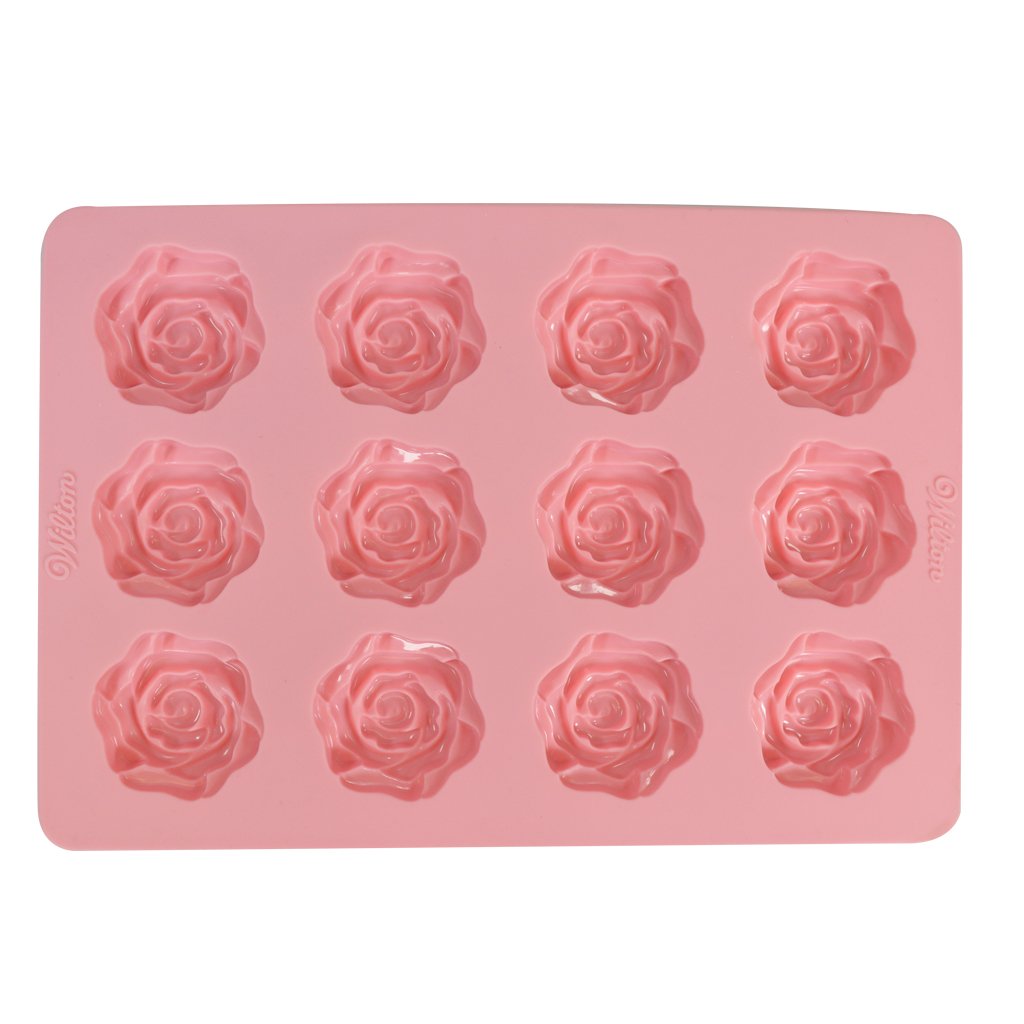 Wilton Treat Pink Heart Silicone Valentines Day Mold 12 Cavities