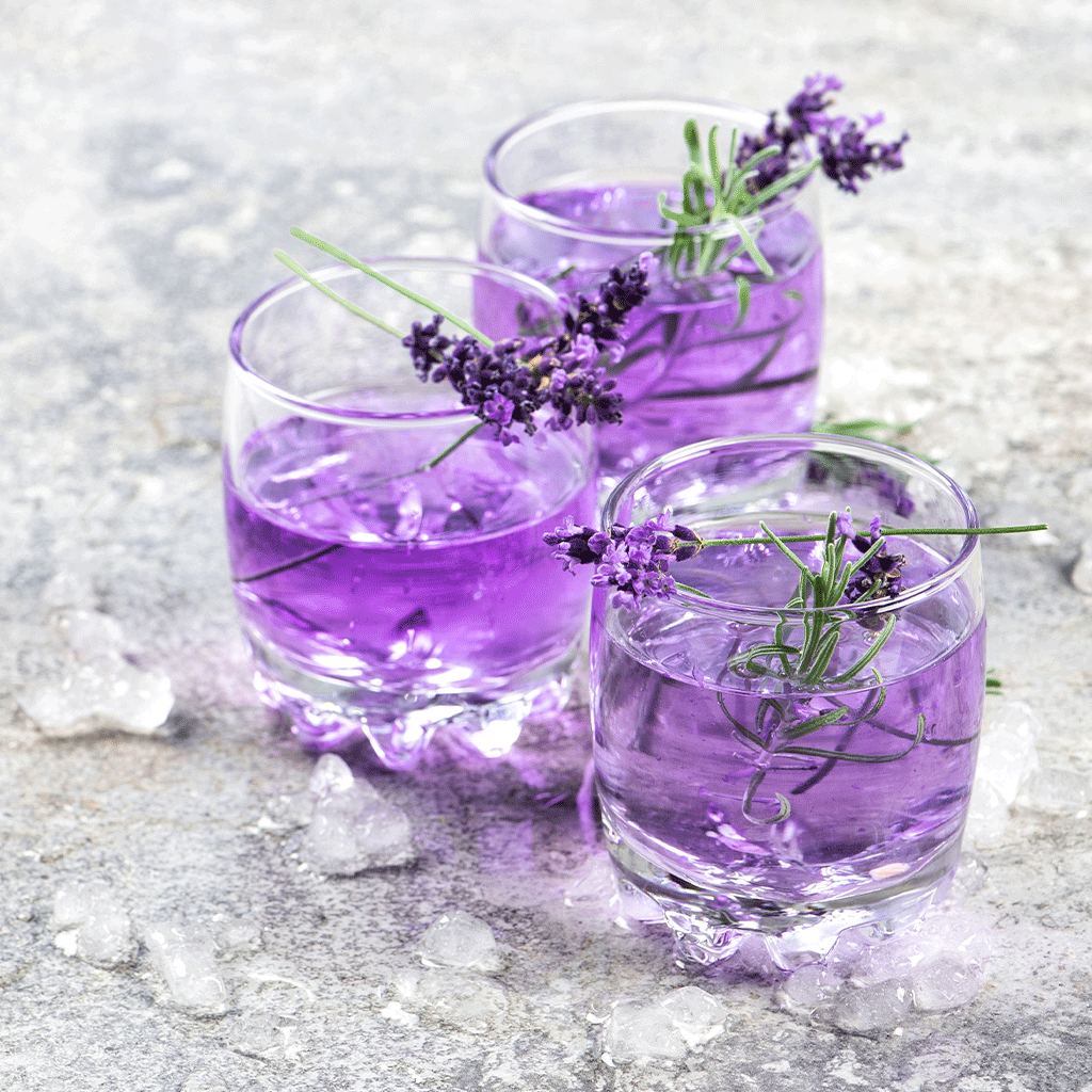 Lavender and Lemon 16oz Glass Cup